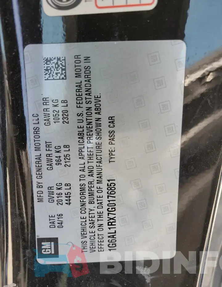 1G6AL1RX7G0176851 Photo# 12