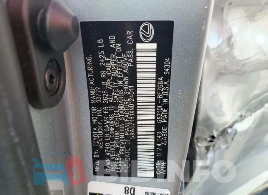 58ADZ1B1XNU124011 Photo# 12