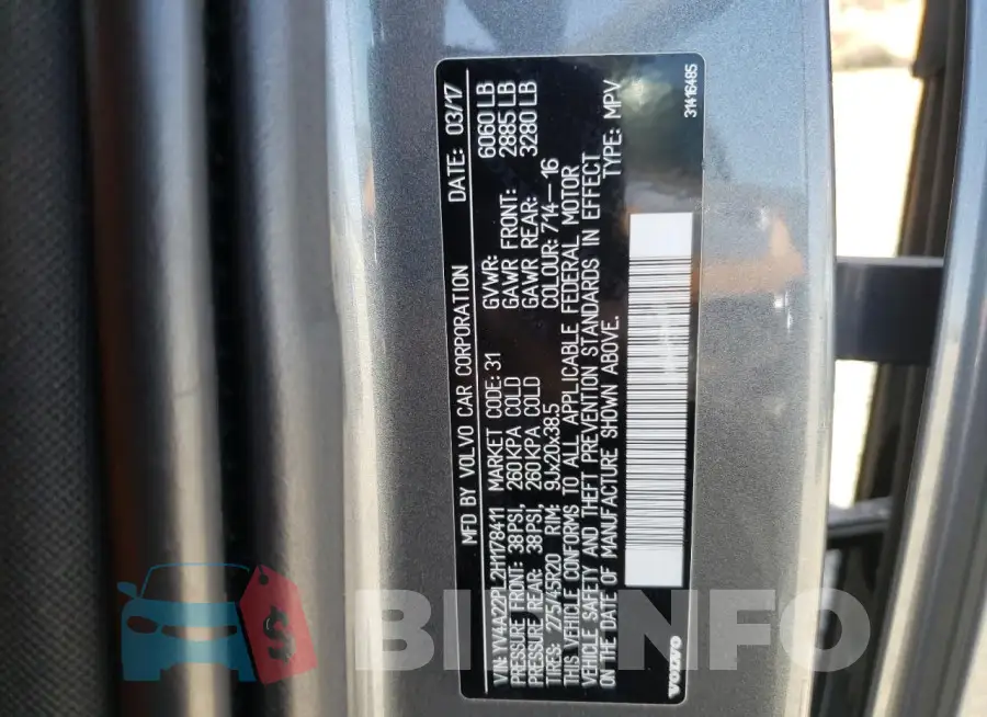 YV4A22PL2H1178411 Photo# 13