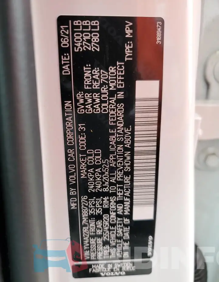 YV4A22RL7M1887276 Photo# 13