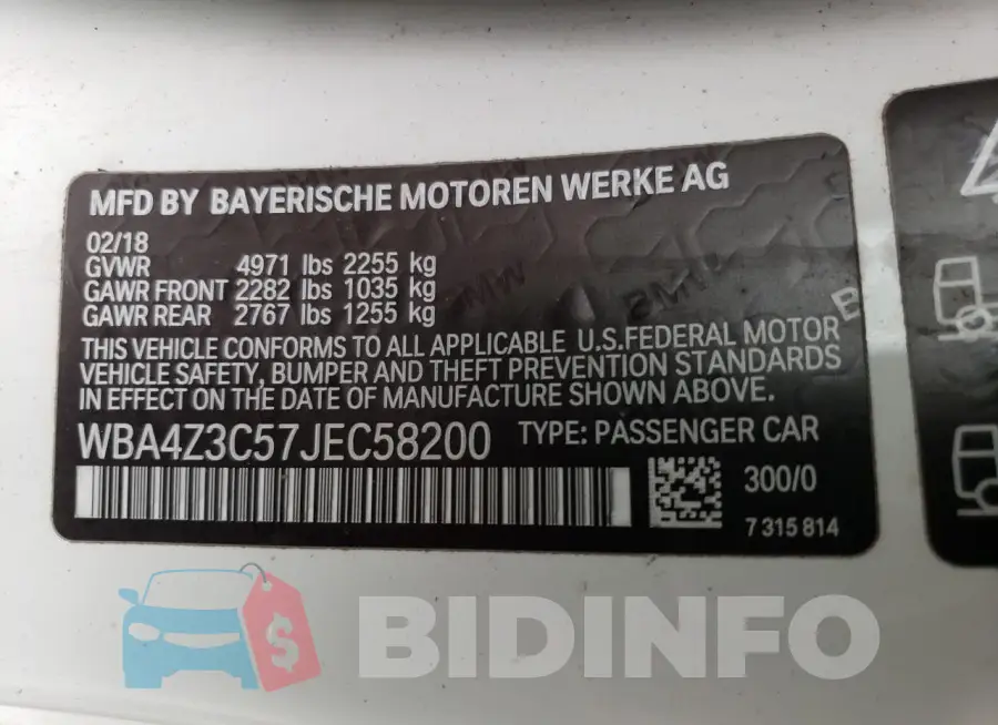 WBA4Z3C57JEC58200 Photo# 13