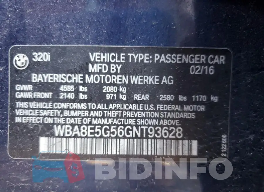 WBA8E5G56GNT93628 Photo# 12