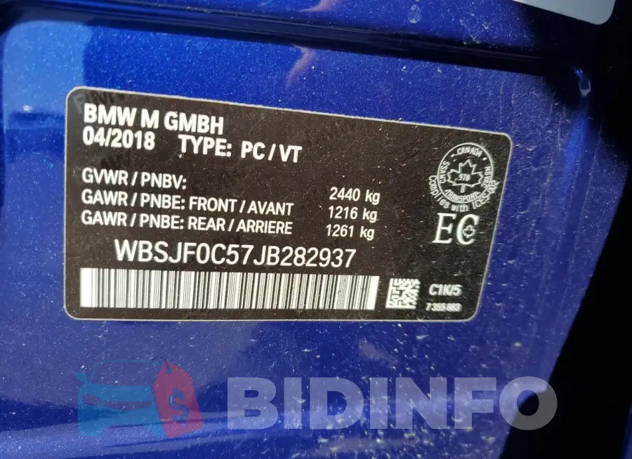 WBSJF0C57JB282937 Photo# 13