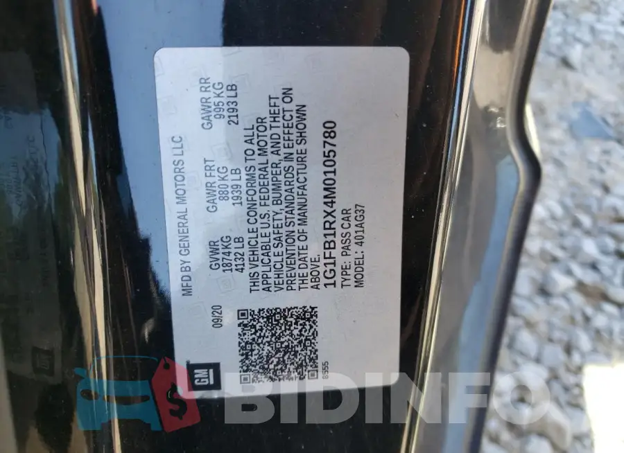 1G1FB1RX4M0105780 Photo# 12