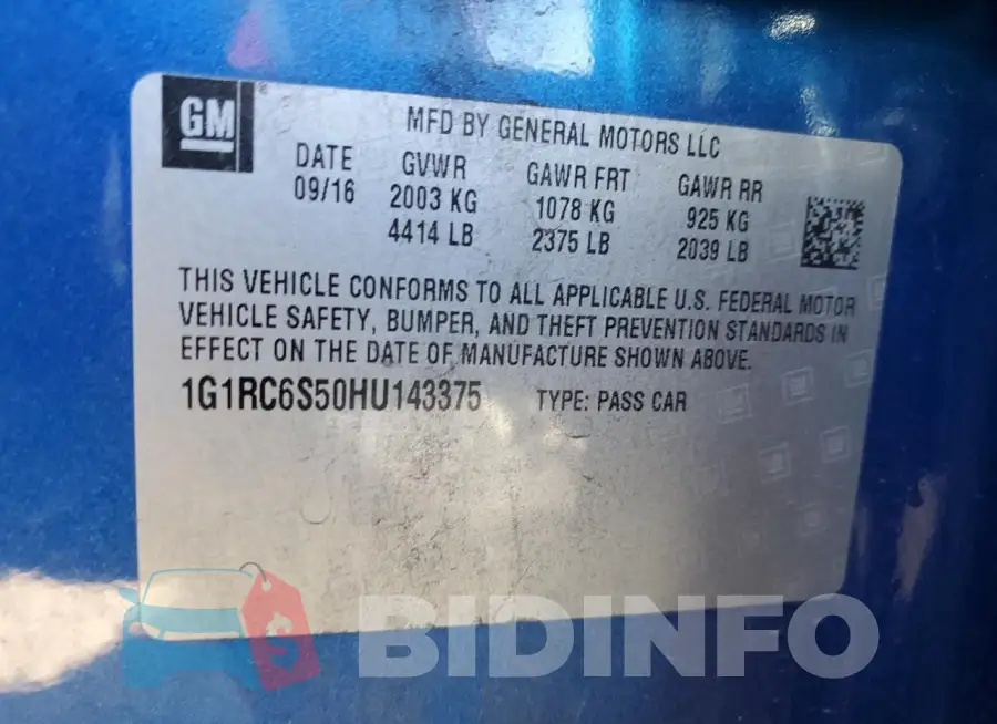 1G1RC6S50HU143375 Photo# 13