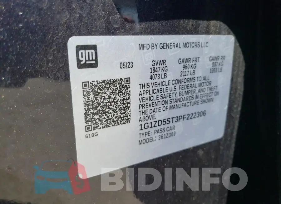 1G1ZD5ST3PF222306 Photo# 13