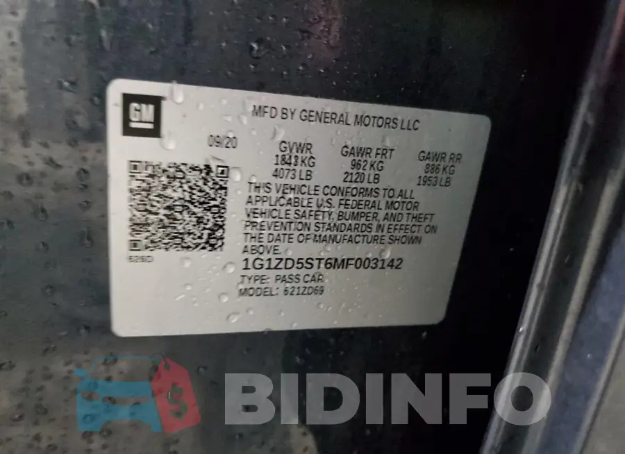 1G1ZD5ST6MF003142 Photo# 12