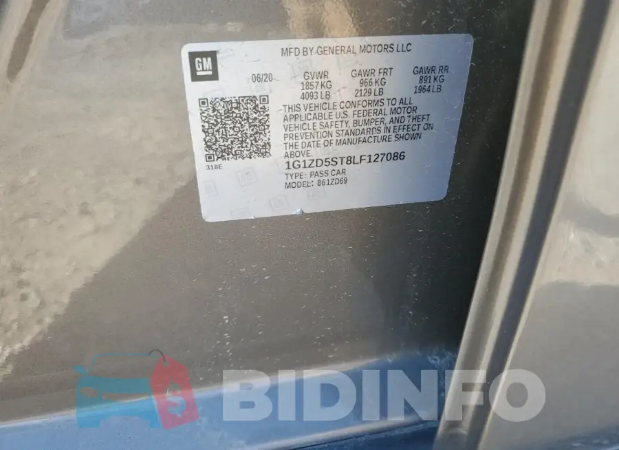 1G1ZD5ST8LF127086 Photo# 12