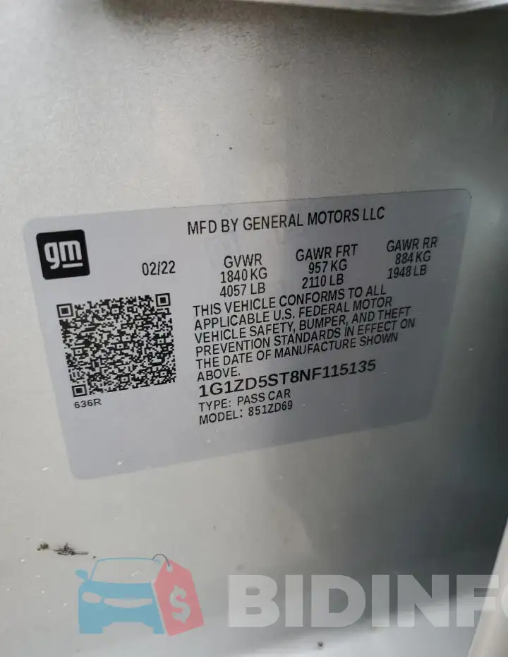 1G1ZD5ST8NF115135 Photo# 13