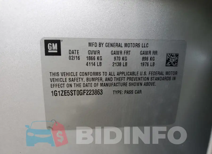 1G1ZE5ST0GF223863 Photo# 12