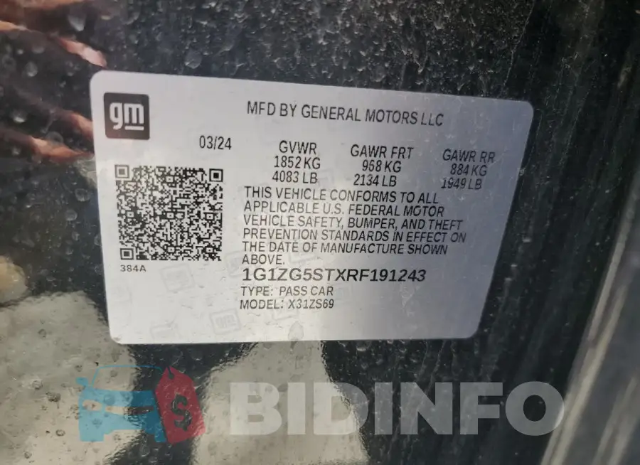 1G1ZG5STXRF191243 Photo# 13