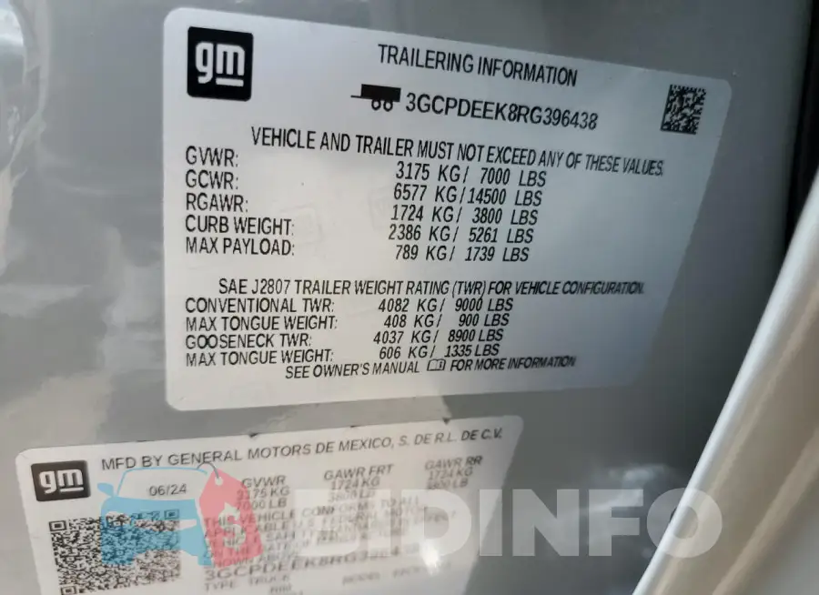 3GCPDEEK8RG396438 Photo# 12