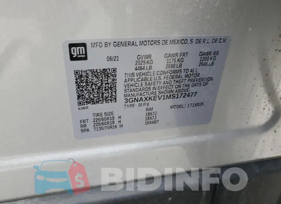 3GNAXKEV1MS172477 Photo# 13