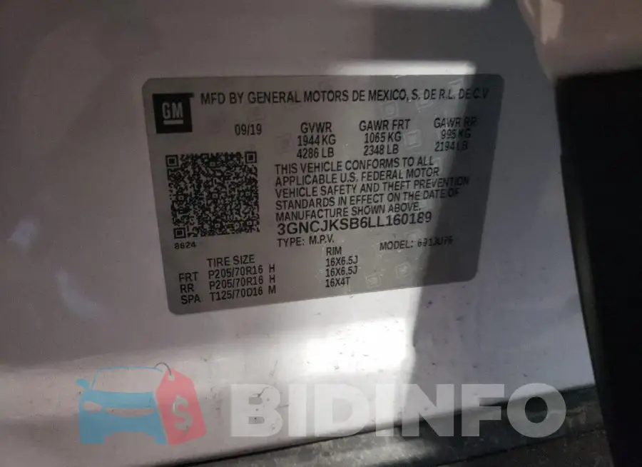 3GNCJKSB6LL160189 Photo# 13