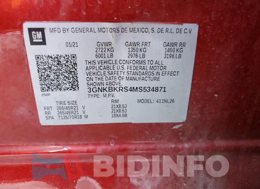 3GNKBKRS4MS534871 Photo# 13
