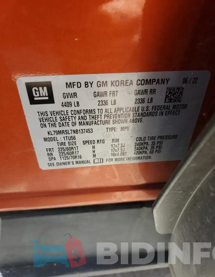 KL79MRSL7NB137453 Photo# 12