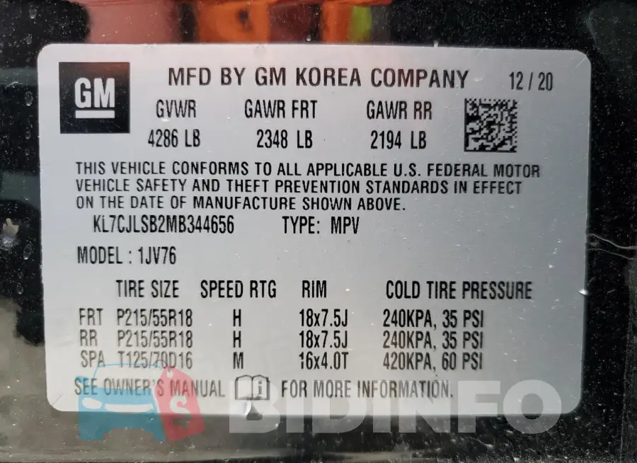 KL7CJLSB2MB344656 Photo# 13