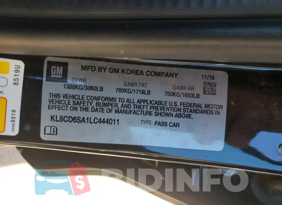 KL8CD6SA1LC444011 Photo# 12