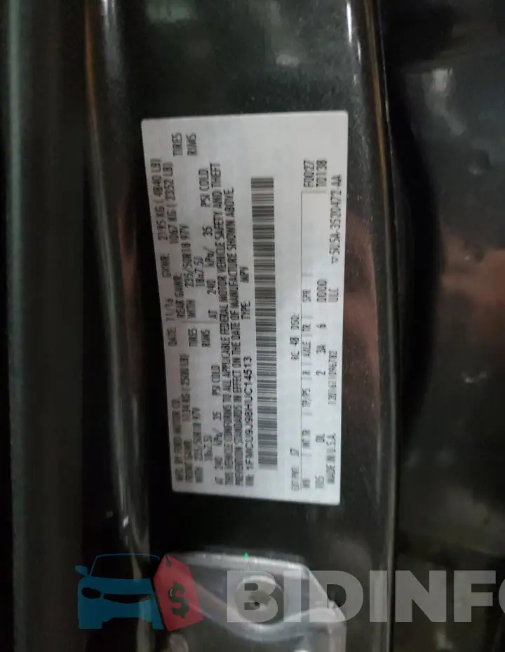 1FMCU9J98HUC14513 Photo# 12