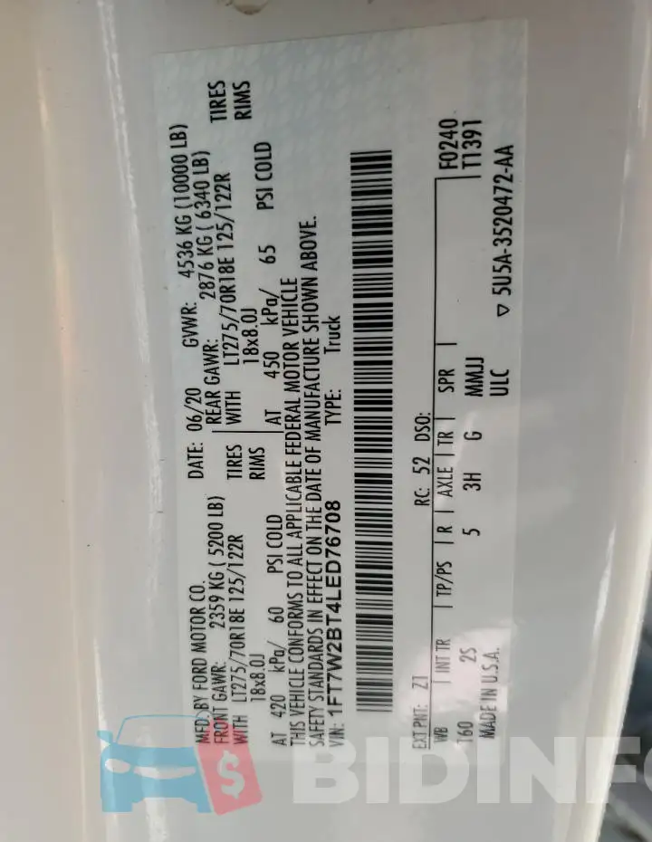 1FT7W2BT4LED76708 Photo# 12
