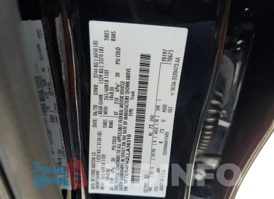 1FTER4FH2LLA36310 Photo# 12