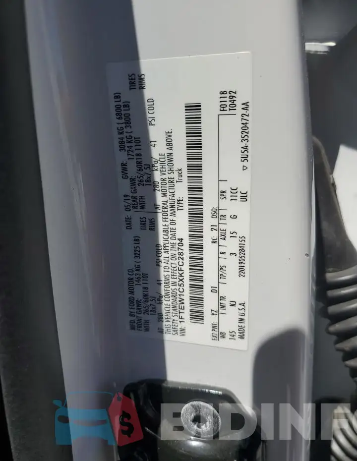 1FTEW1C5XKFC28704 Photo# 12