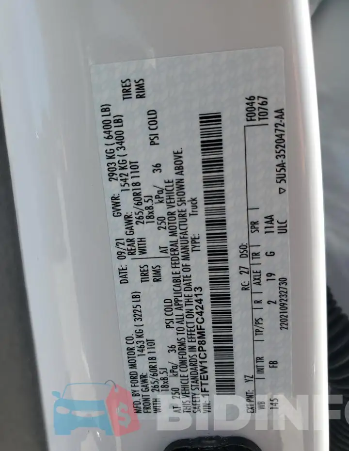 1FTEW1CP8MFC42413 Photo# 12