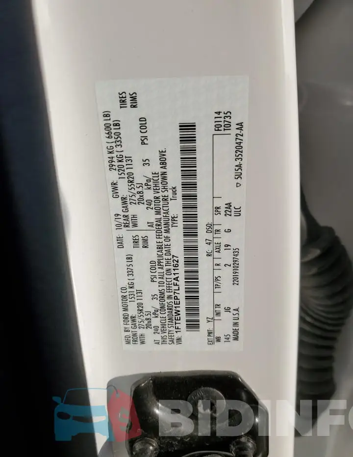 1FTEW1EP7LFA11627 Photo# 12