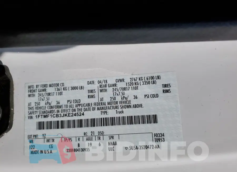 1FTMF1CB3JKE24524 Photo# 12