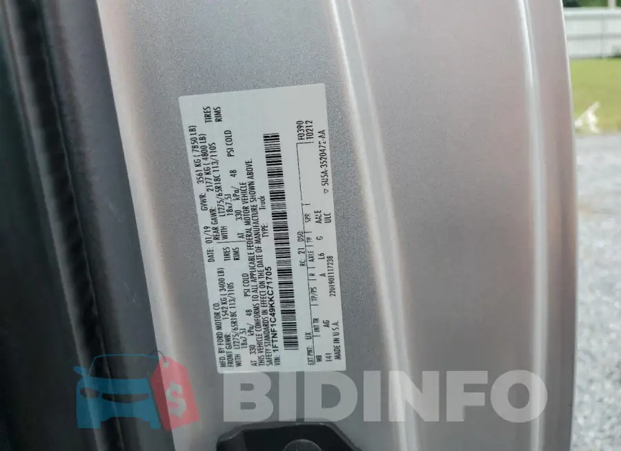1FTNF1C49KKC71705 Photo# 12
