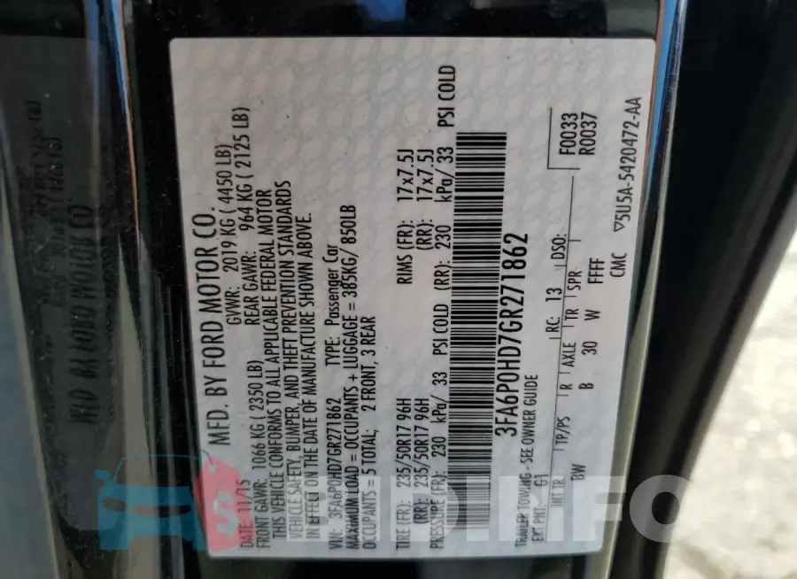 3FA6P0HD7GR271862 Photo# 12