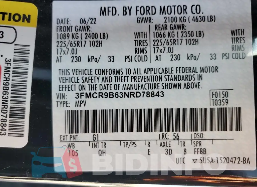 3FMCR9B63NRD78843 Photo# 13