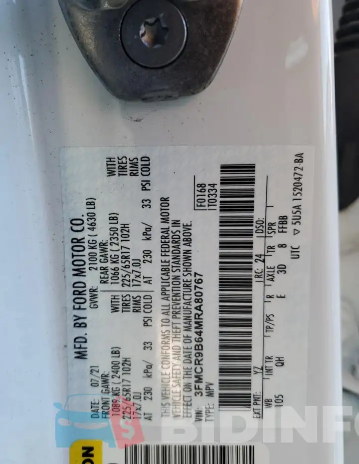 3FMCR9B64MRA80767 Photo# 14