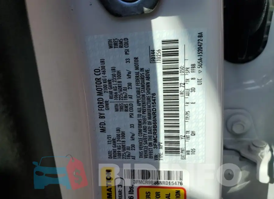 3FMCR9B66NRD15476 Photo# 14