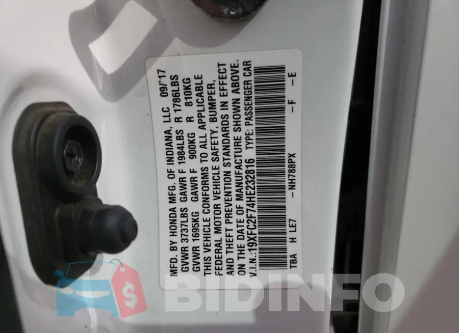 19XFC2F74HE232816 Photo# 12