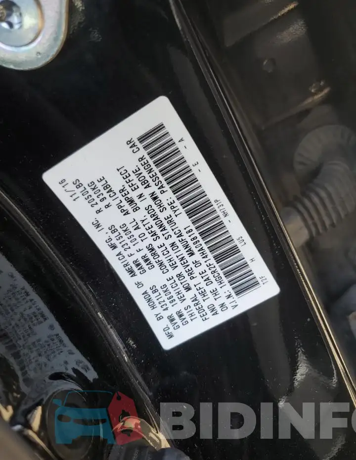 1HGCR2F14HA098181 Photo# 12