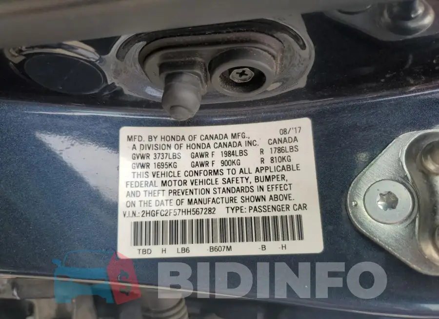2HGFC2F57HH567282 Photo# 12