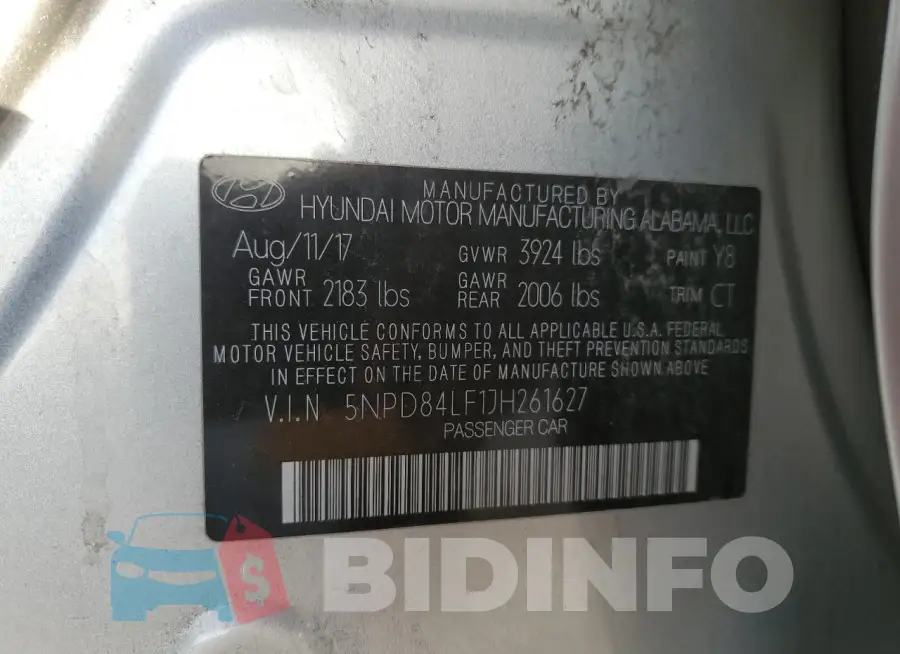 5NPD84LF1JH261627 Photo# 13