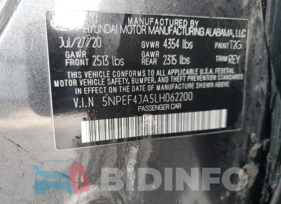 5NPEF4JA5LH062200 Photo# 13