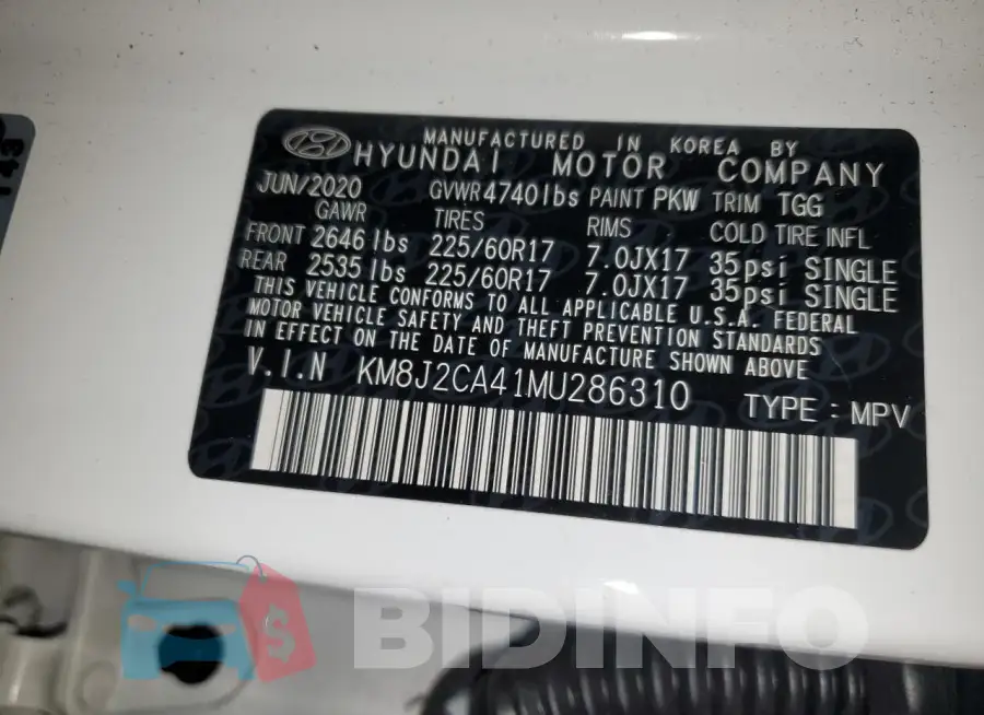 KM8J2CA41MU286310 Photo# 12
