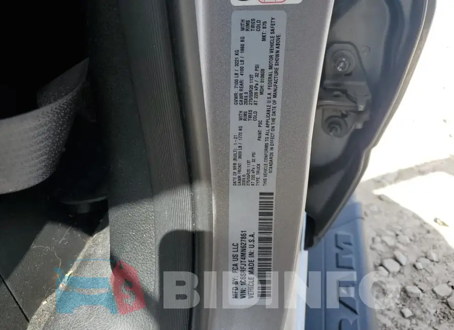 1C6SRFJT4MN627861 Photo# 12