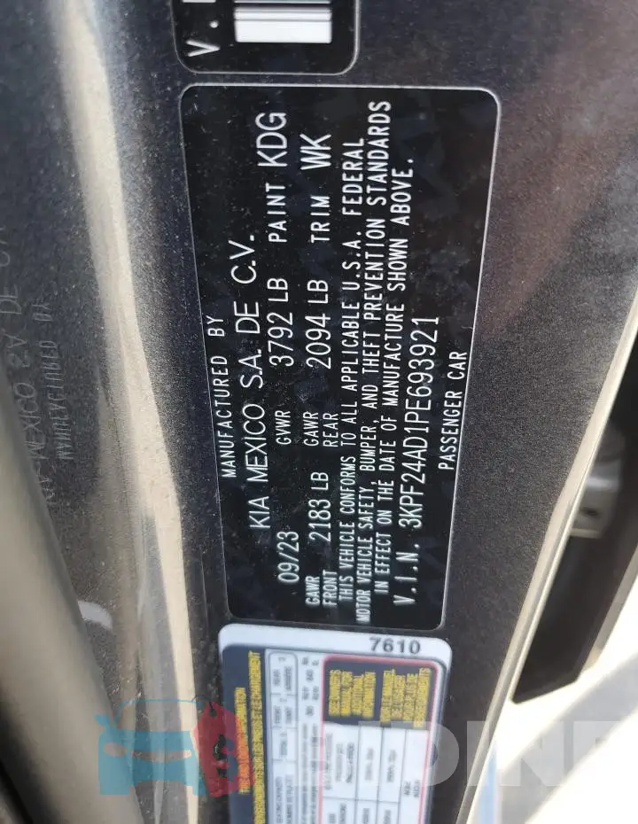 3KPF24AD1PE693921 Photo# 12