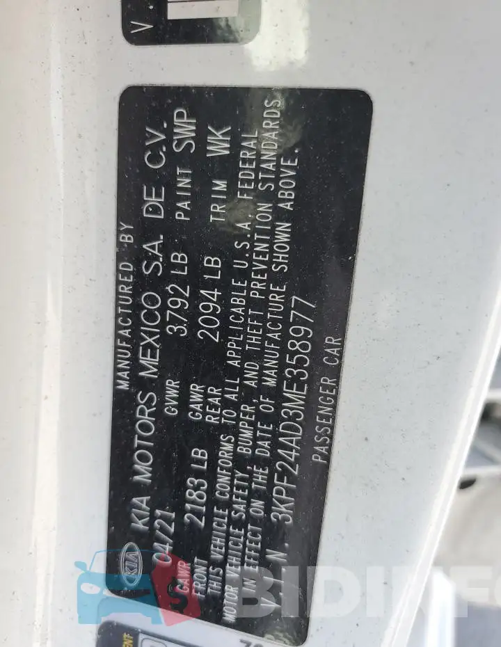 3KPF24AD3ME358977 Photo# 12