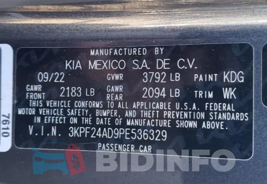 3KPF24AD9PE536329 Photo# 12