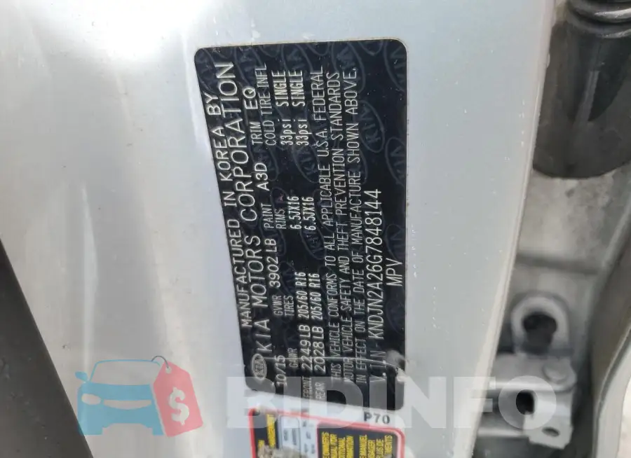 KNDJN2A26G7848144 Photo# 12
