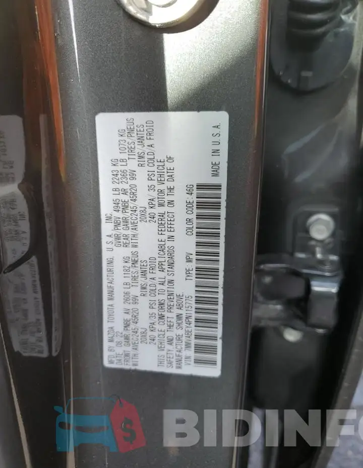7MMVABEY4PN115775 Photo# 13