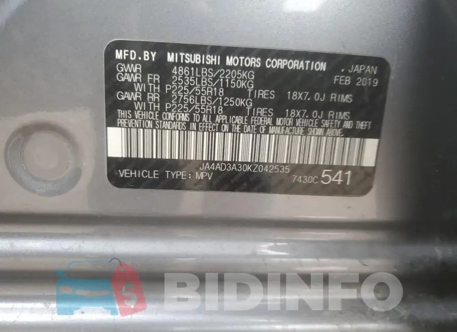 JA4AD3A30KZ042535 Photo# 14