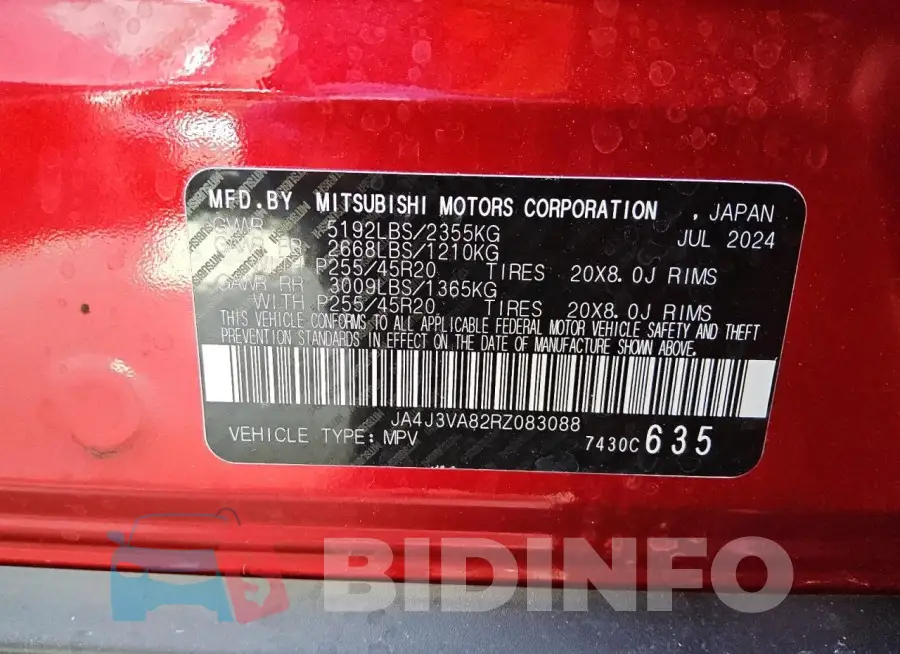 JA4J3VA82RZ083088 Photo# 13
