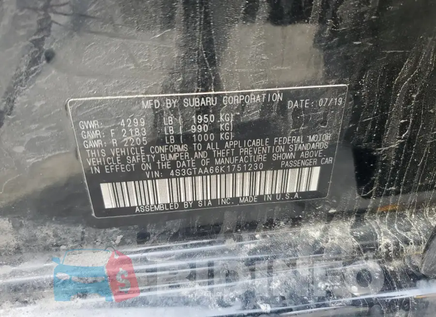 4S3GTAA66K1751230 Photo# 12