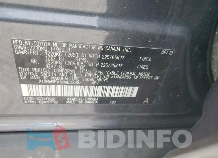 2T3MWRFV1KW033885 Photo# 14